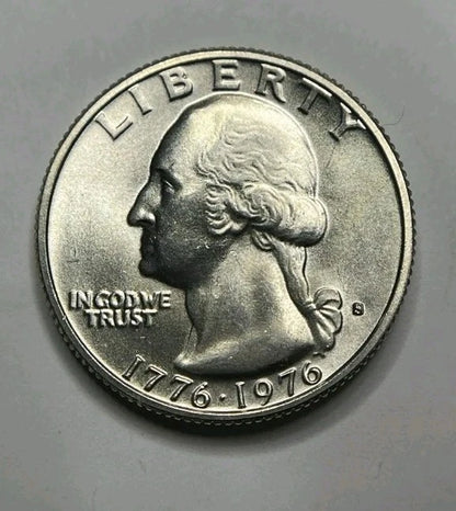 1976-S 40% SILVER Bi-Centennial Washington Quarter 25c Gem Bu Coin from US Mint