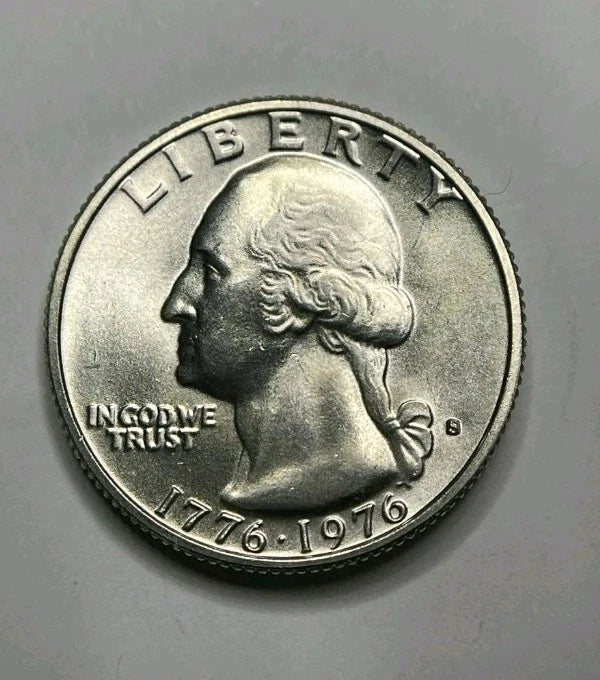 1976-S 40% SILVER Bi-Centennial Washington Quarter 25c Gem Bu Coin from US Mint