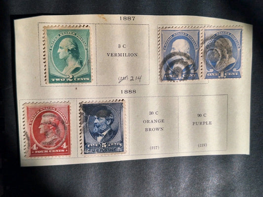 Banknotes, Mix Stamp x 5 Fancy Cancels, Nice Group!
